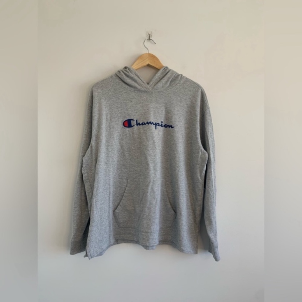 Champion Athletic Gray Hoodie Sweatshirt
